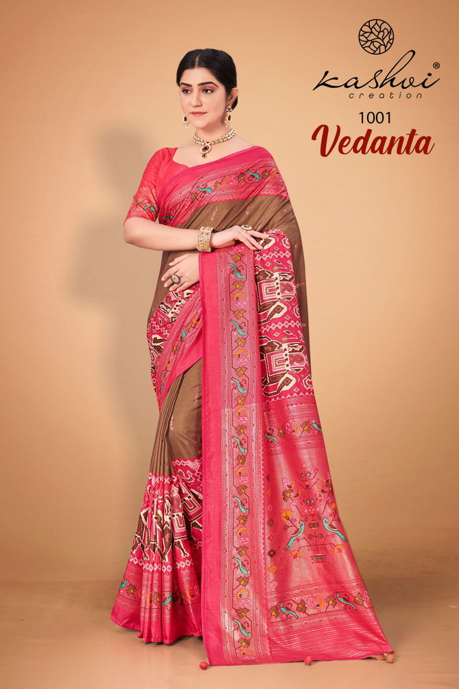 Kashvi Vedanta Colors Wholesale Wedding Sarees Catalog
